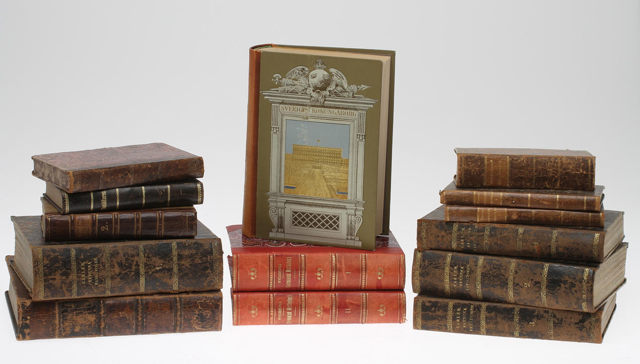 DIVERSE BÖCKER, 14 st, Bland annat "Trädgårds-Bok" Esaias Fleischers 1805.