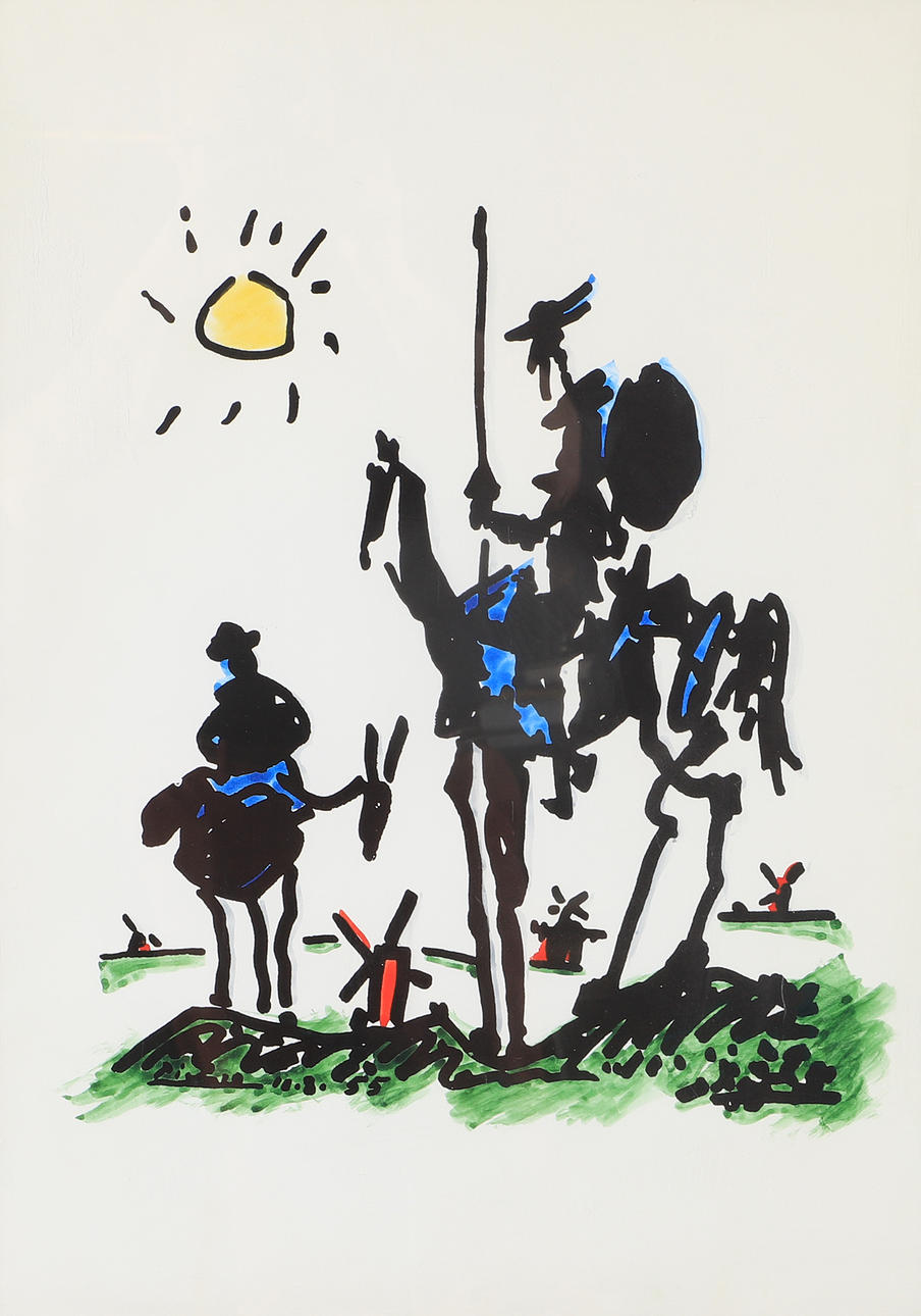 AFTER PABLO PICASSO. Don Quixote, print.