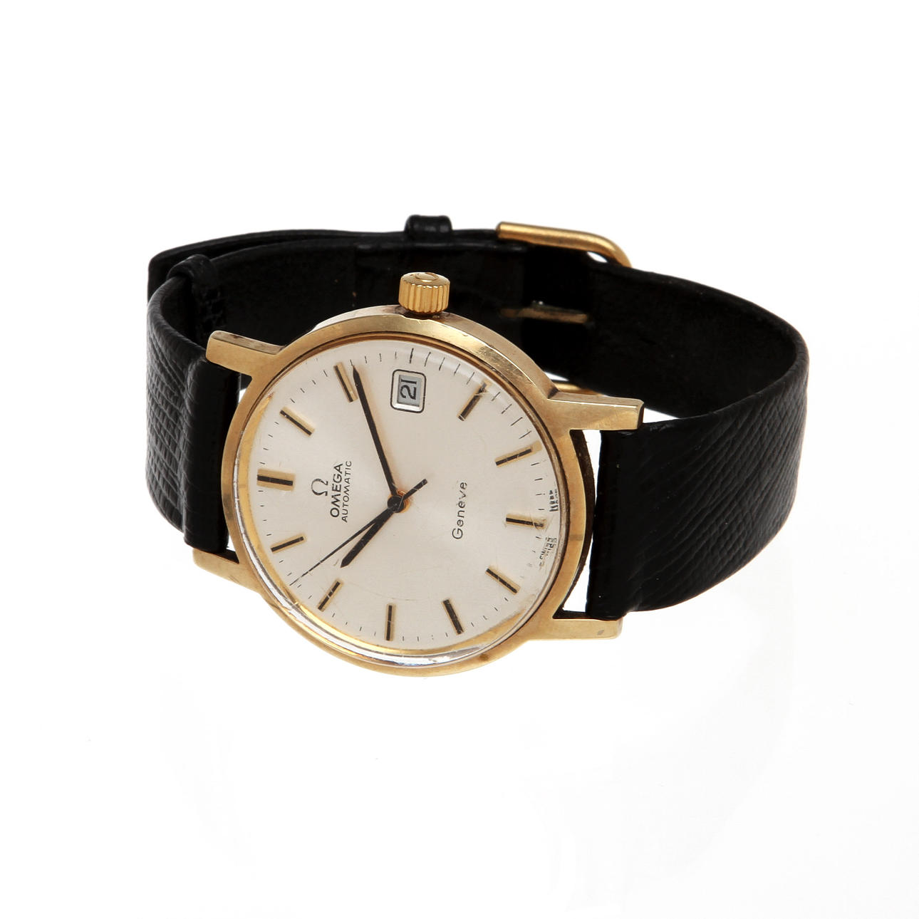 HERRARMBANDSUR, Omega Genève, 14k i ur.