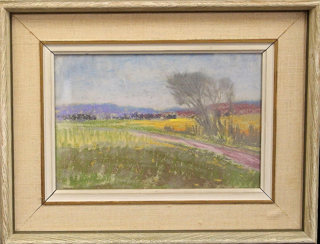 RAGNAR FALK. pastell, landskapsmotiv, signerad.