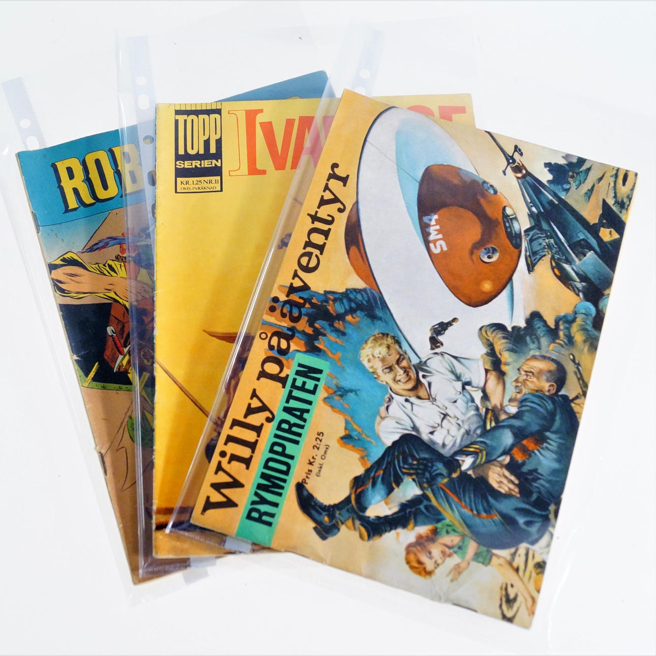 COMIC-BÜCHER, 3 Ausgaben, Robin Hood, Ivanhoe, Willy on Adventures.