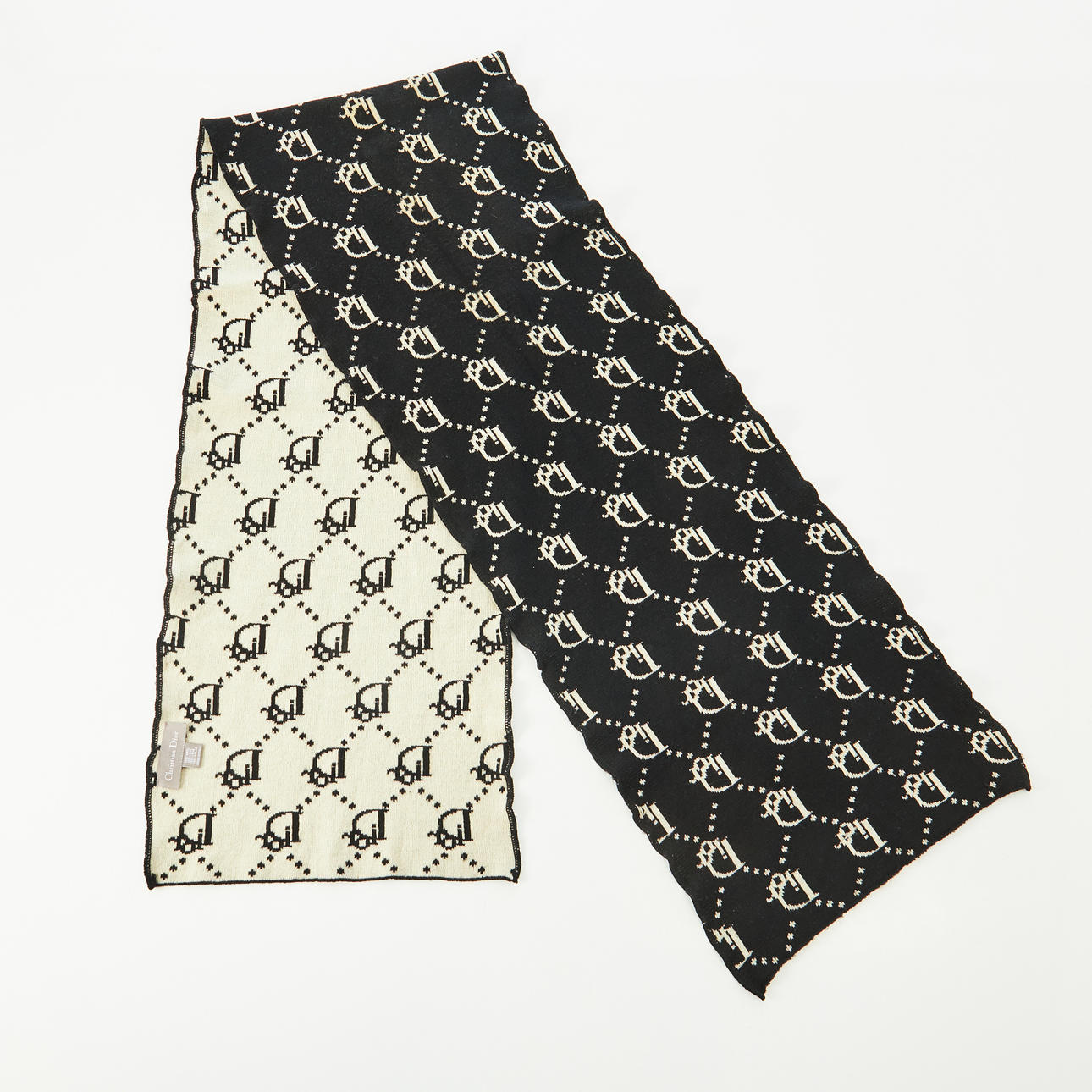 CHRISTIAN DIOR, cotton scarf, monogram pattern.