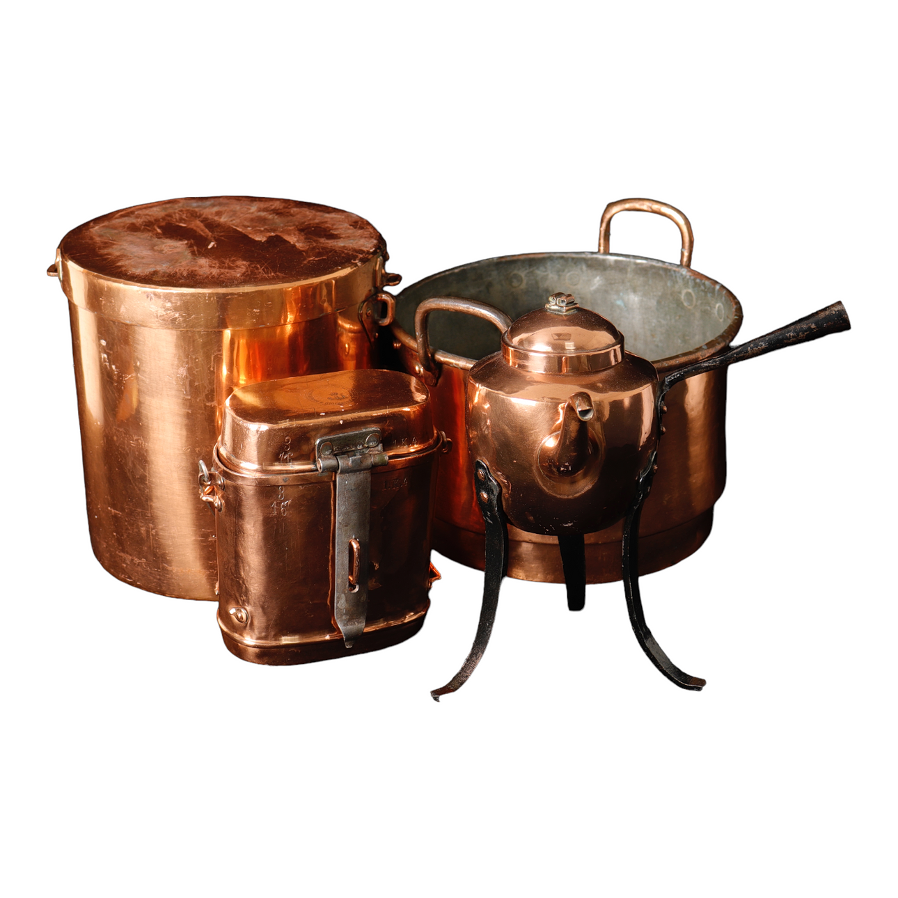 COPPER OBJECTS, 4 parts. Silver & Metals - Pewter, Brass & Copper ...