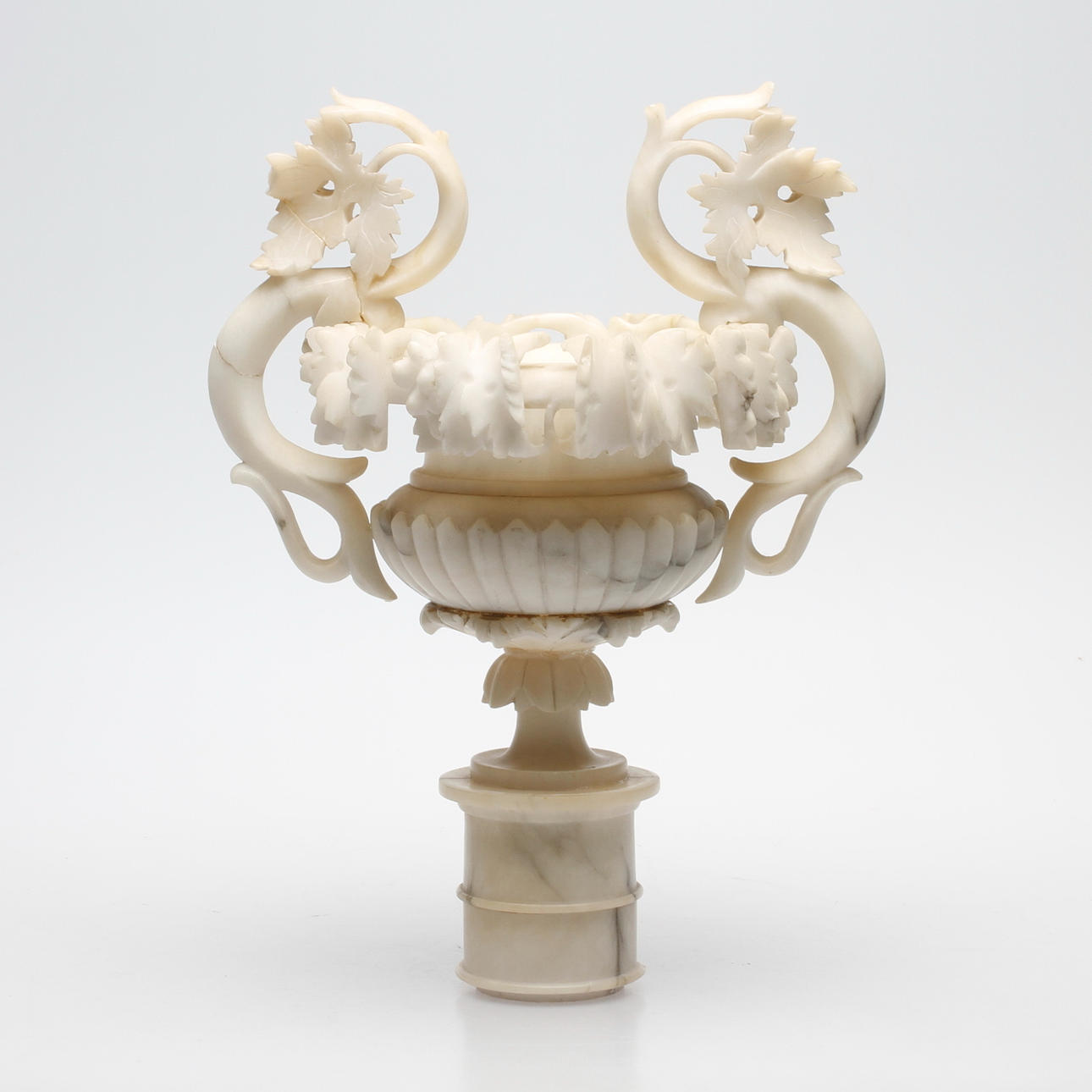 UPPSATSSKÅL, alabaster, 1800/1900-tal.