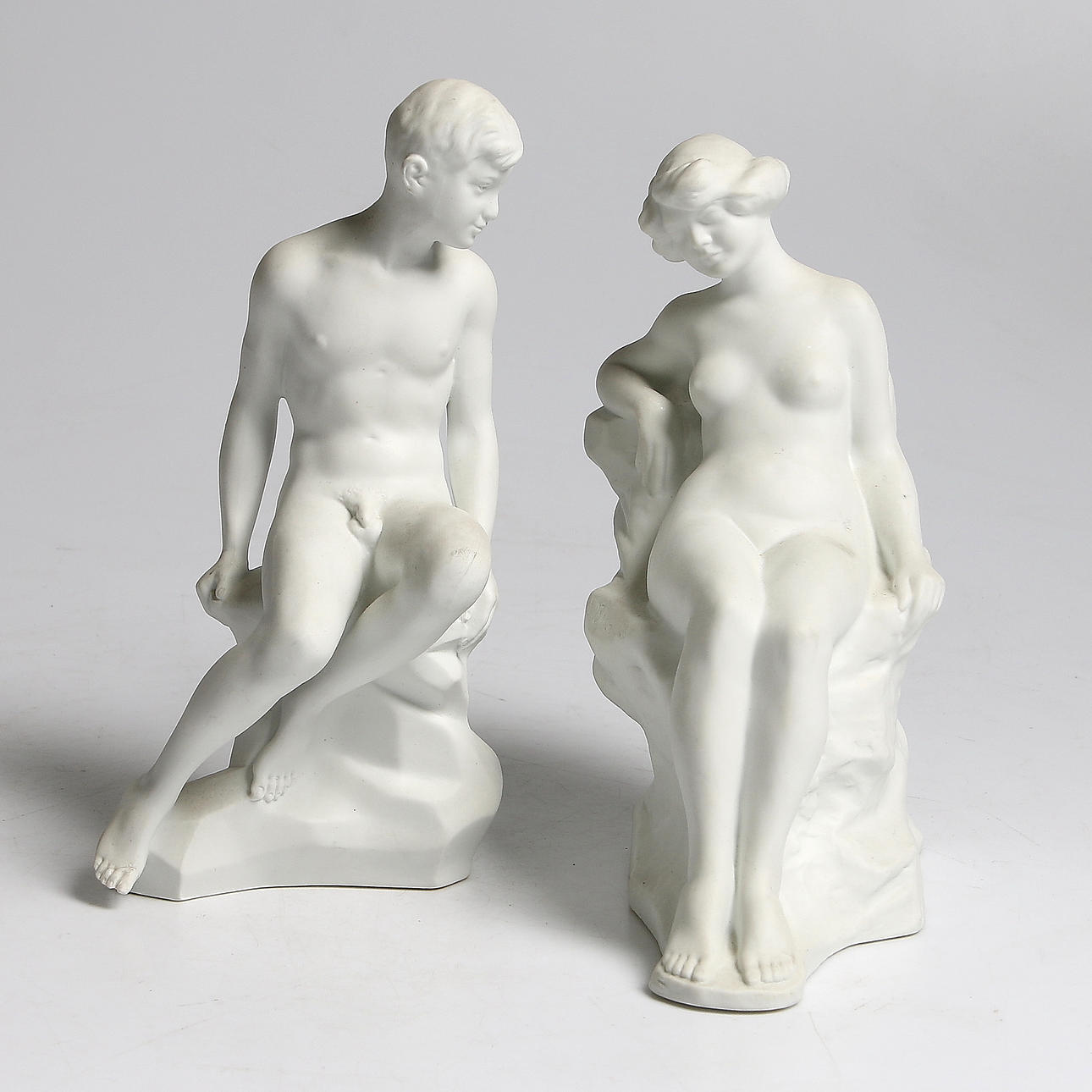 GUNNAR NYHOLM. Figuriner, 2 st, parian, Arabia. bl.a. 1928.