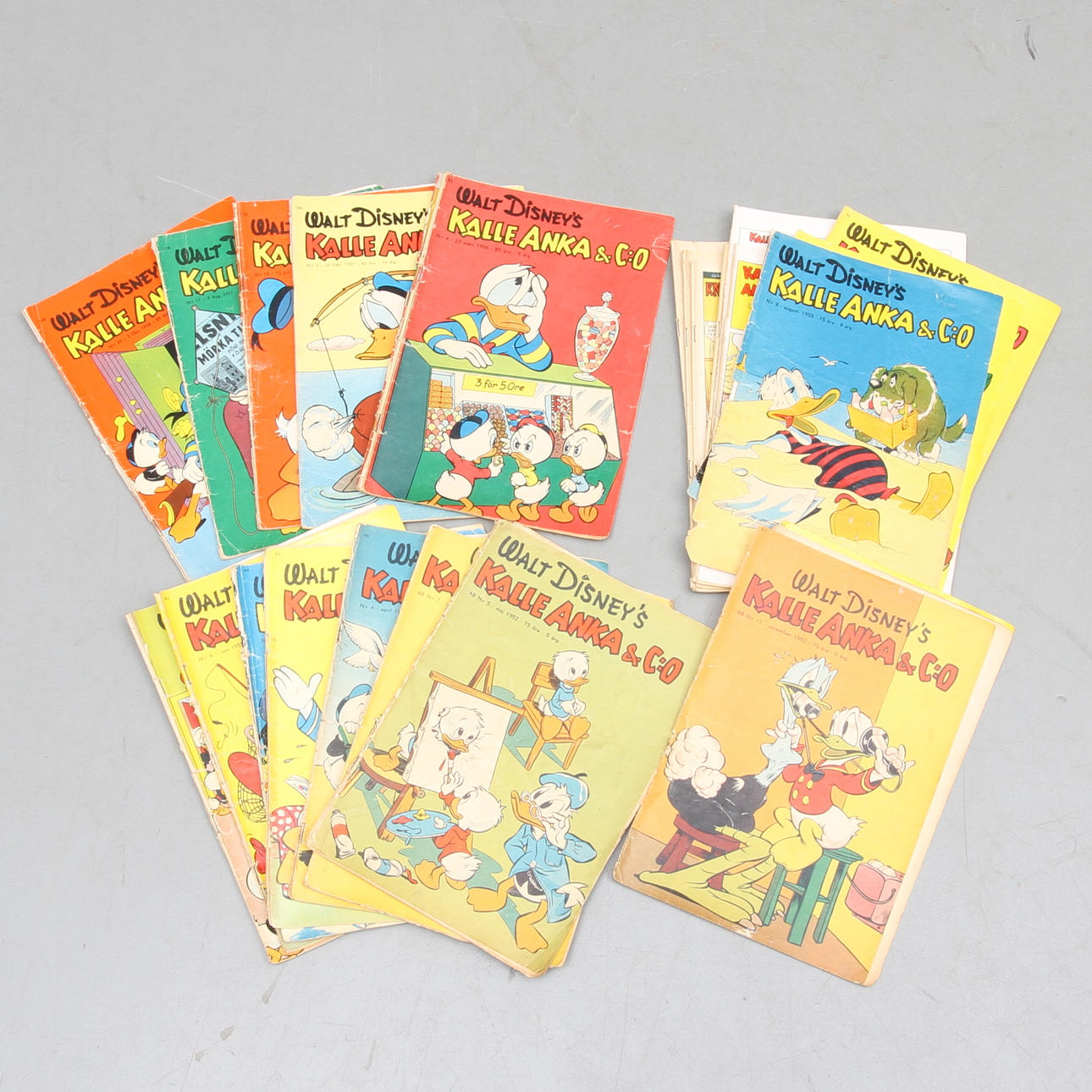 SERIETIDNINGAR, Kalle Anka, mestadels 1950-tal.