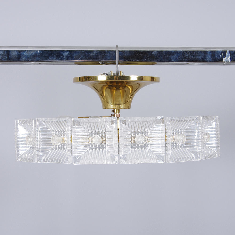 TAKPLAFOND, glas/mässing.