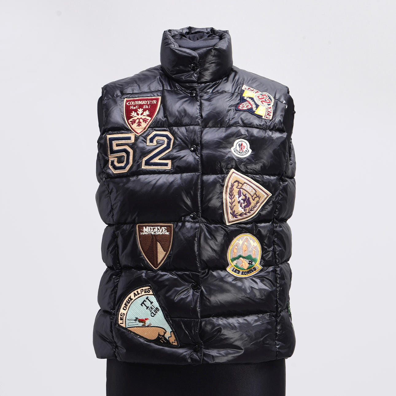 SKIWESTE, Moncler, Daunen, schwarz.