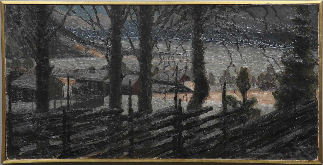 OIDENTIFIERAD KONSTNÄR. Olja på duk, signerad A Kylberg.