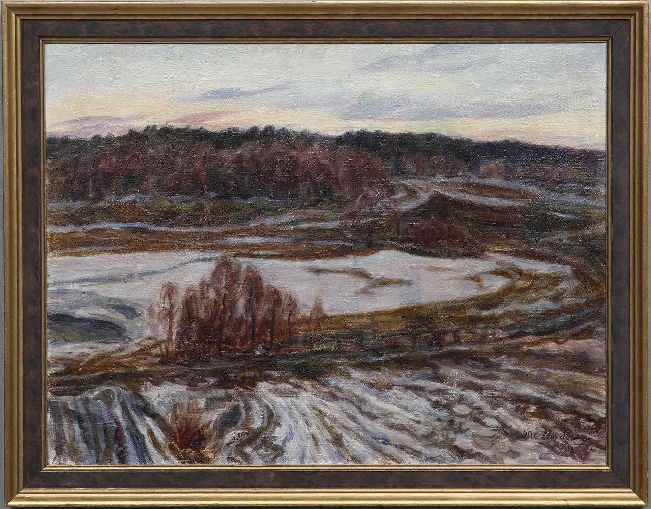 OLLE NORDBERG. Olja på duk, signerad.