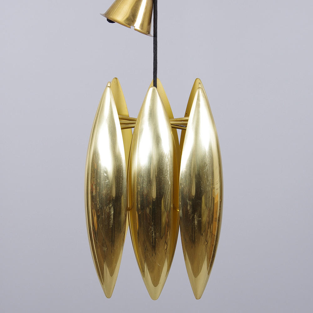 TAKARMATUR, mässing, "Kastor Suspension", formgiven av Jo Hammerborg, 1969 för Fog & Mörup, Danmark.