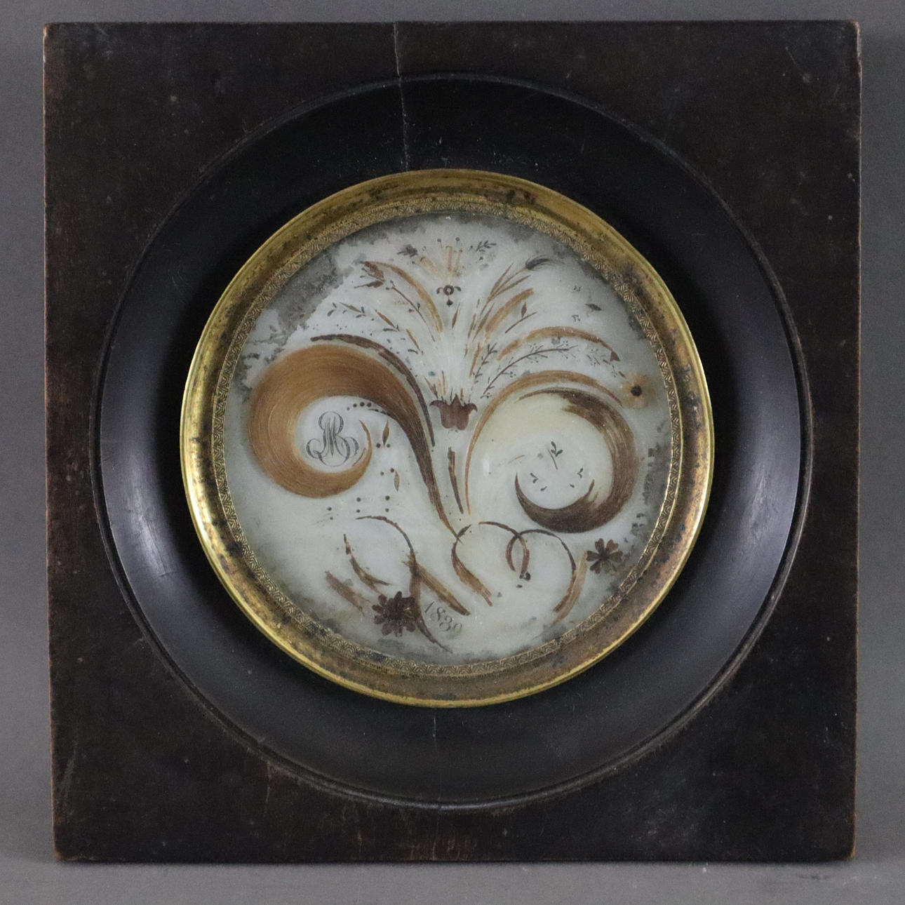 - Antik RAM med HERBARIUM.