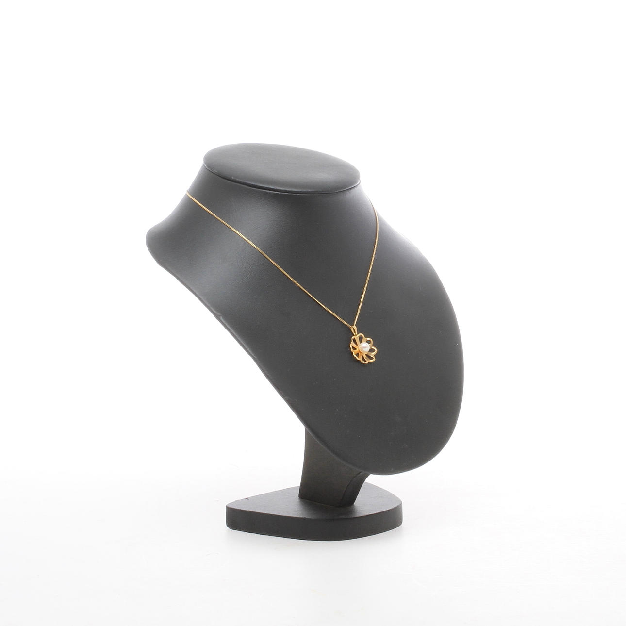 HÄNGE samt HALSKEDJA, 18k guld, 1900-tal.