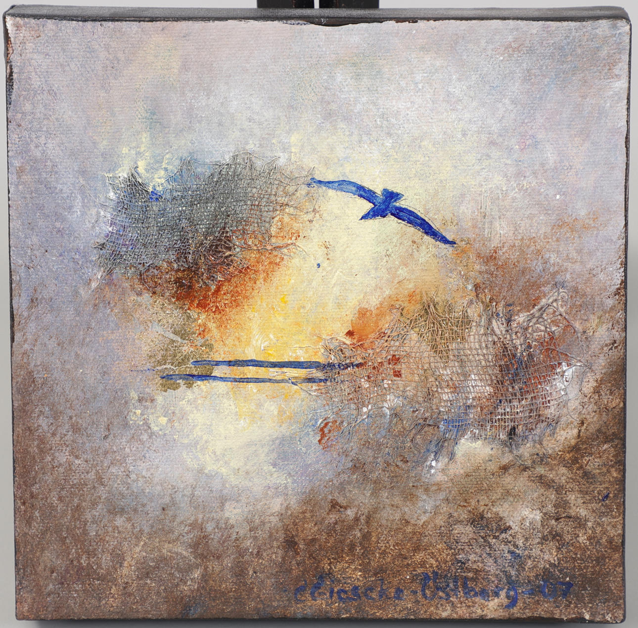 CHRISTINA GIESEKE-ÖSTBERG. "Horizont", mixed media, signed, dated -07.