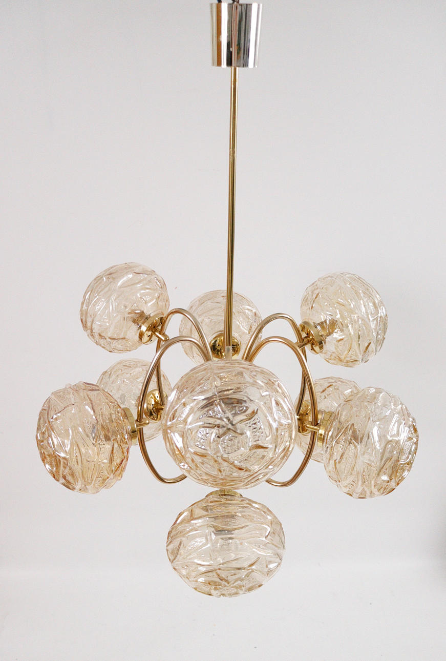 Sputnik hanging lamp, Honsel Leuchter, 1970s.