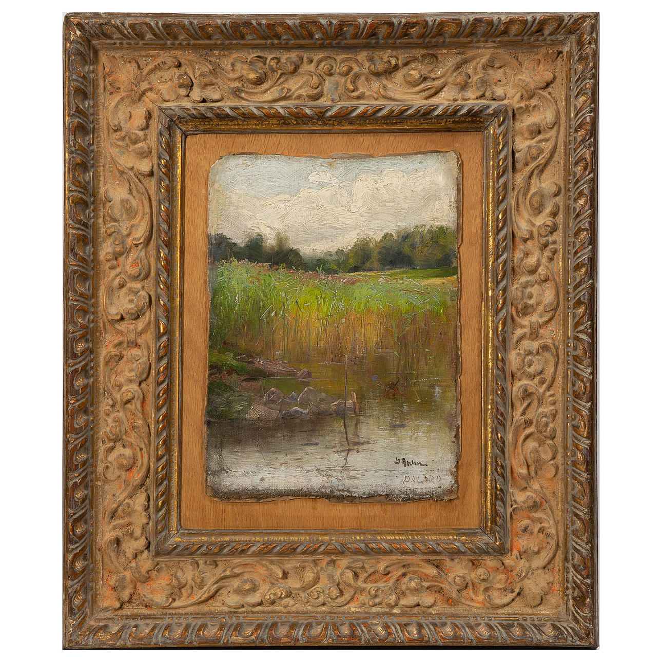 GERDA AHLM. Oil on Board, signed.