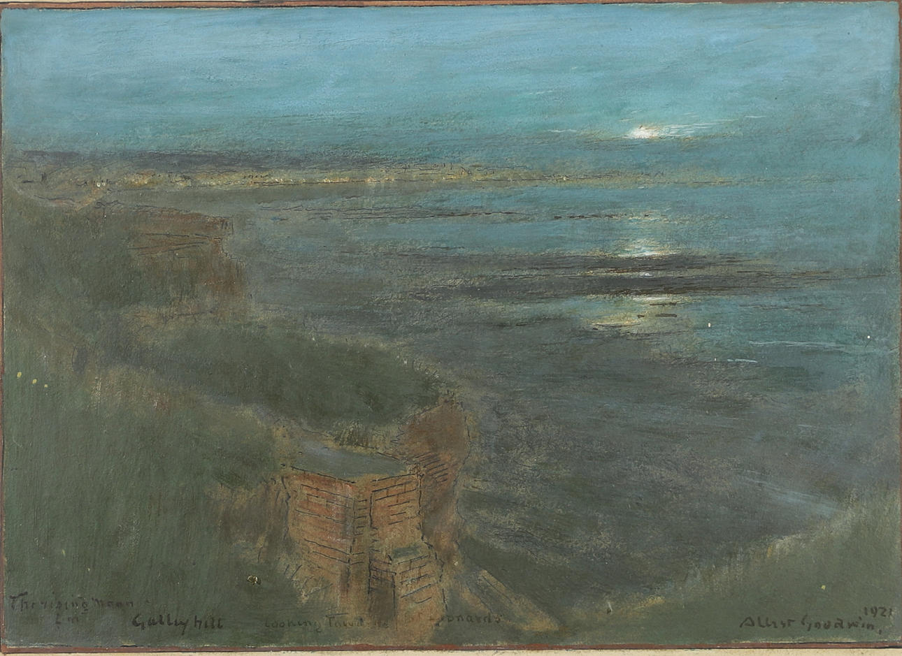 ALBERT GOODWIN, RWS (1845-1932). THE RISING MOON ON GALLEY HILL ...