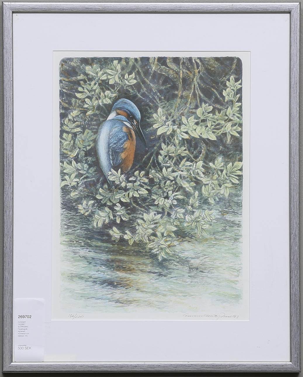 GUNNAR "GEBBE" BJÖRKMAN. Färglitografi, signerad, numrerad och daterad -93.