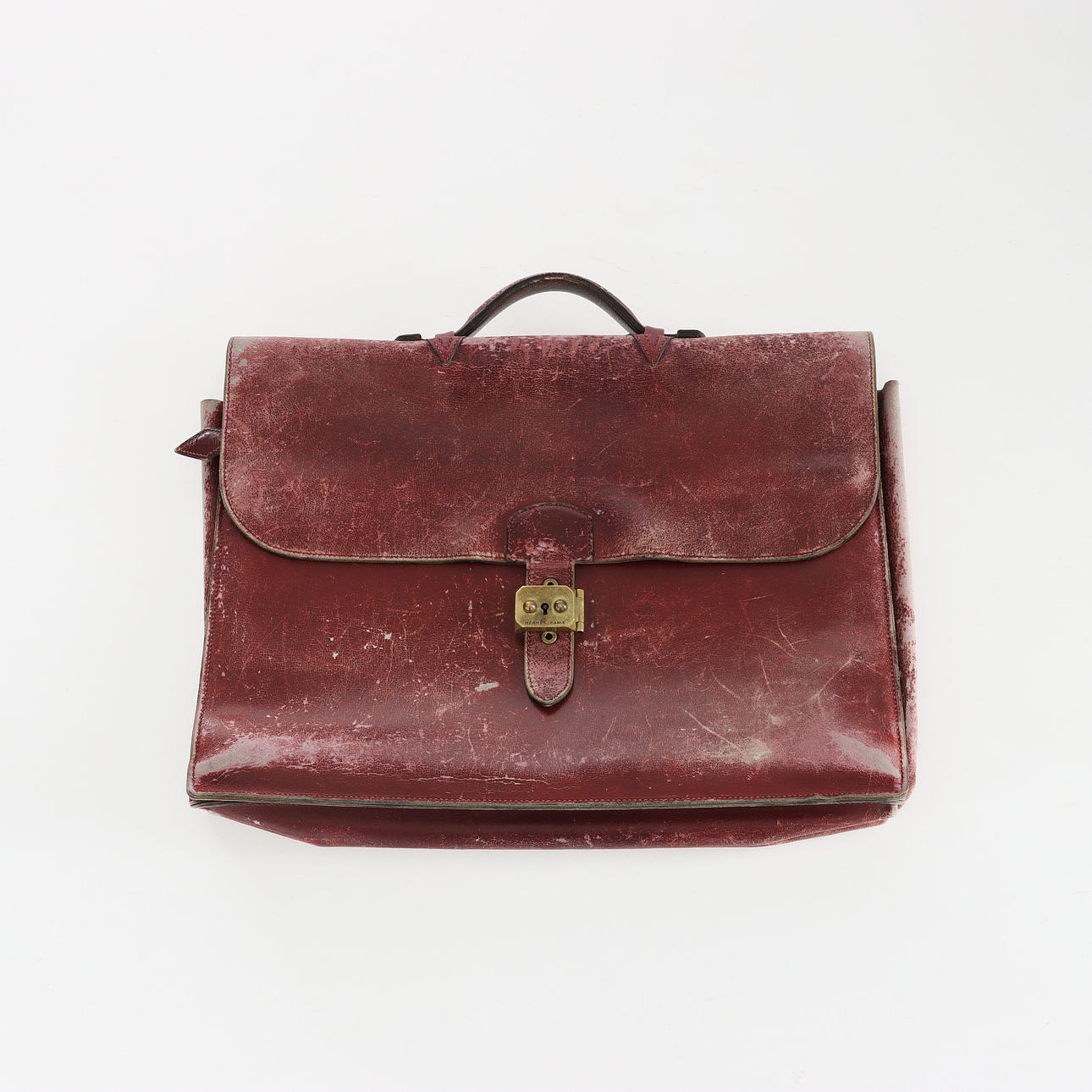 HERMÈS. Maletín, cuero, años 60.