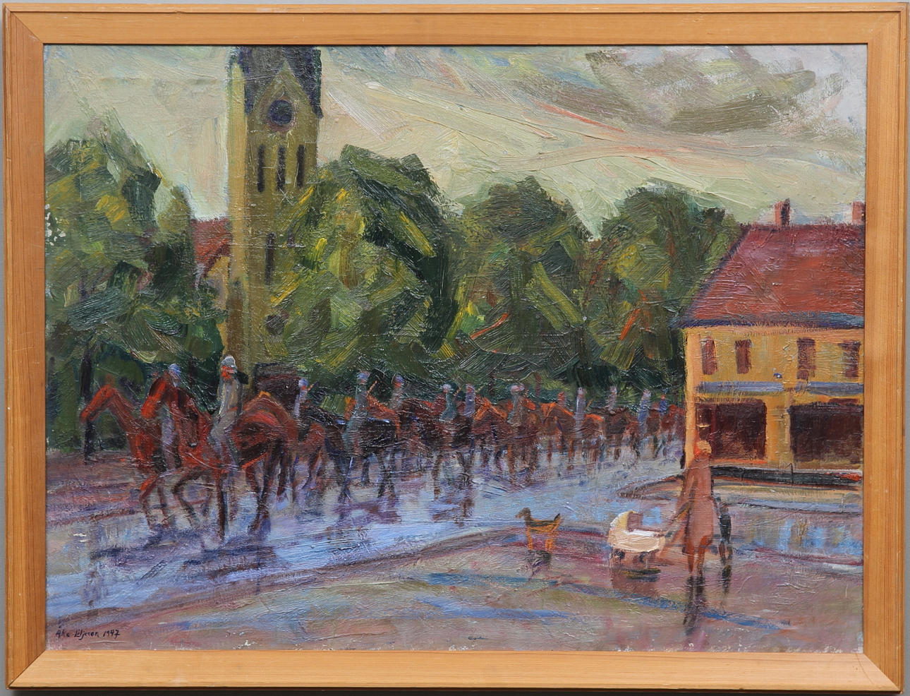 ÅKE LILJESON. Olja på duk, signerad och daterad 1947.