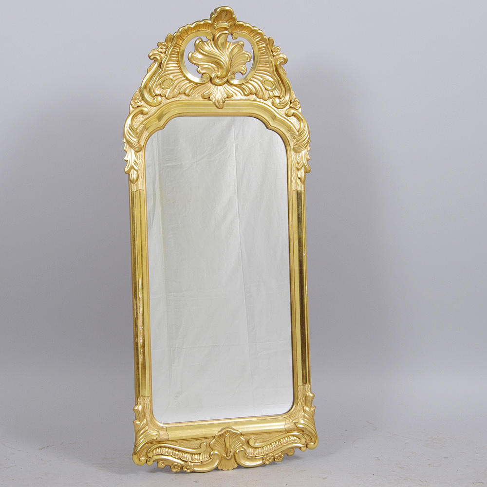 SPEGEL, förgylld, rokokostil, 1900-tal.