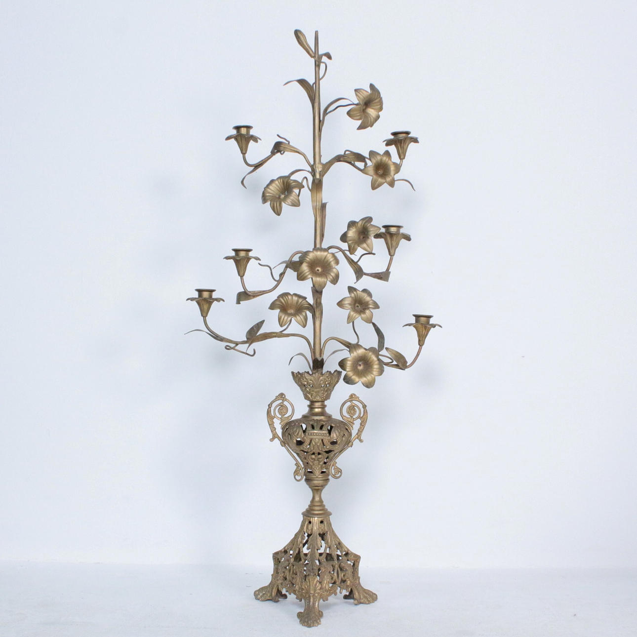 Erntedank-Leuchter, Messing, Frankreich.