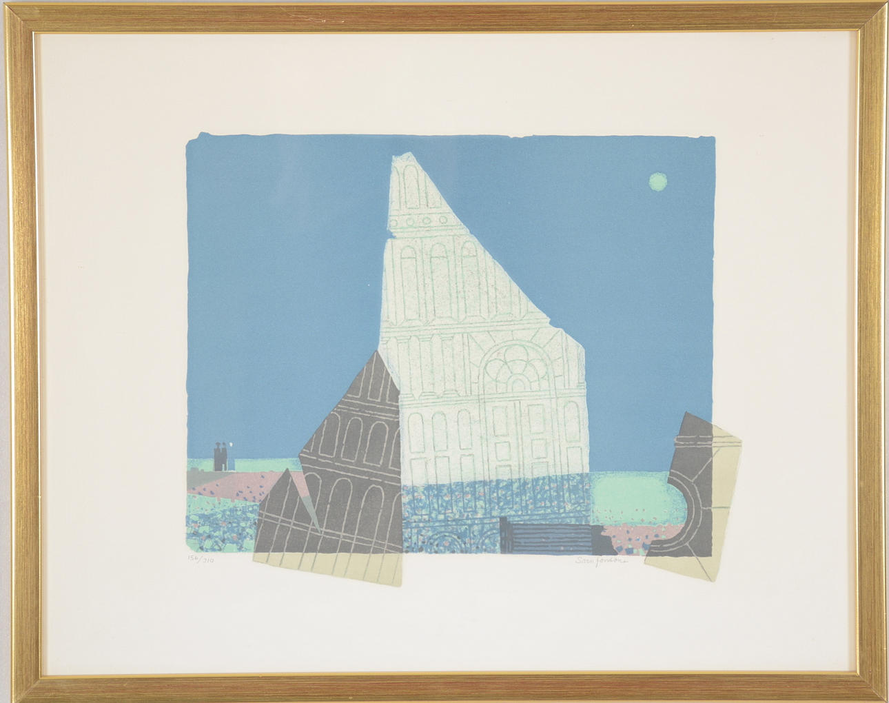 SVEN JONSON. Färglitografi.