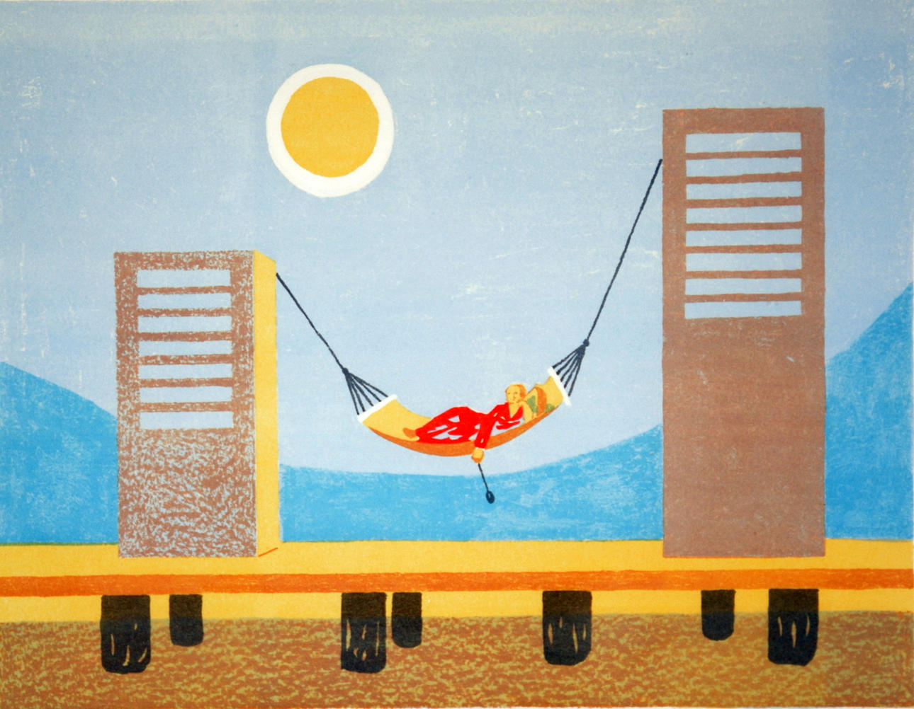 STELLAN MÖRNER. Färglitografi.