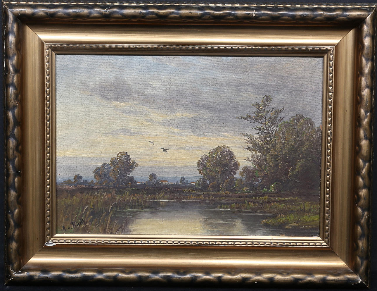 AUGUST VON RÜDT. Oil on canvas, signed.