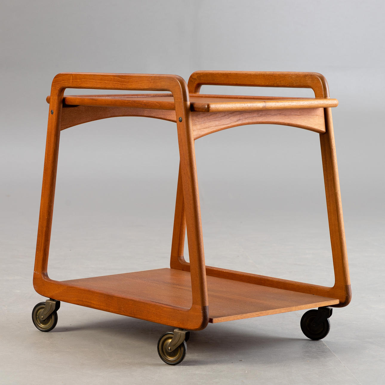 Sika Møbler. Teak serving trolley. Denmark, 1960s.