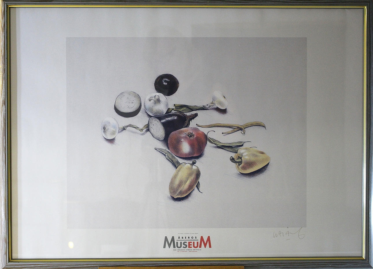 LASSE ÅBERG. tryck, Åbergs Museum, "mussaka" signerad.