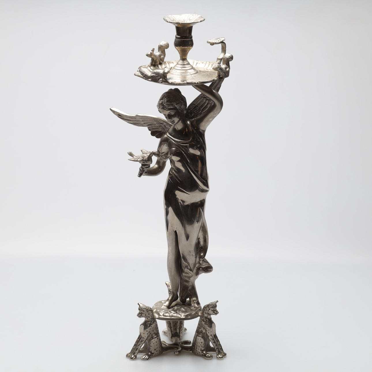 POLS POTTEN. ljusstake, förkromad metall, stämplad.