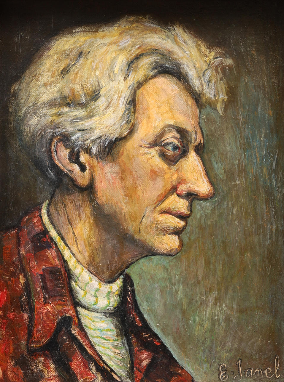 EMIL GOTTFRID JANEL. SELF-PORTRAIT, signed.