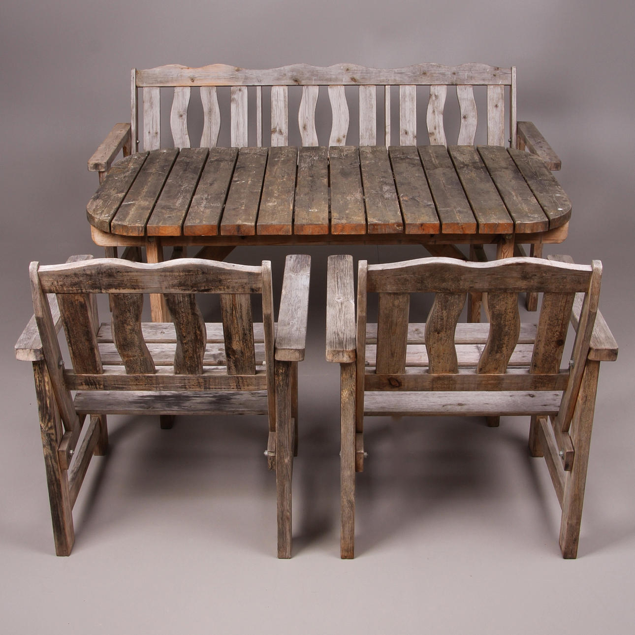 TRÄDGÅRDSGRUPP, 4 delar, 1900-tal.