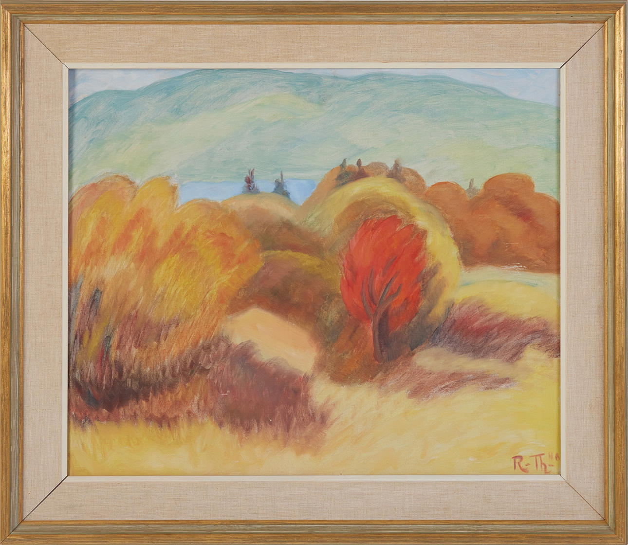 RUDOLPH THYGESEN (1880-1953). landscape motif, oil on canvas, signed and dated R Th -48.