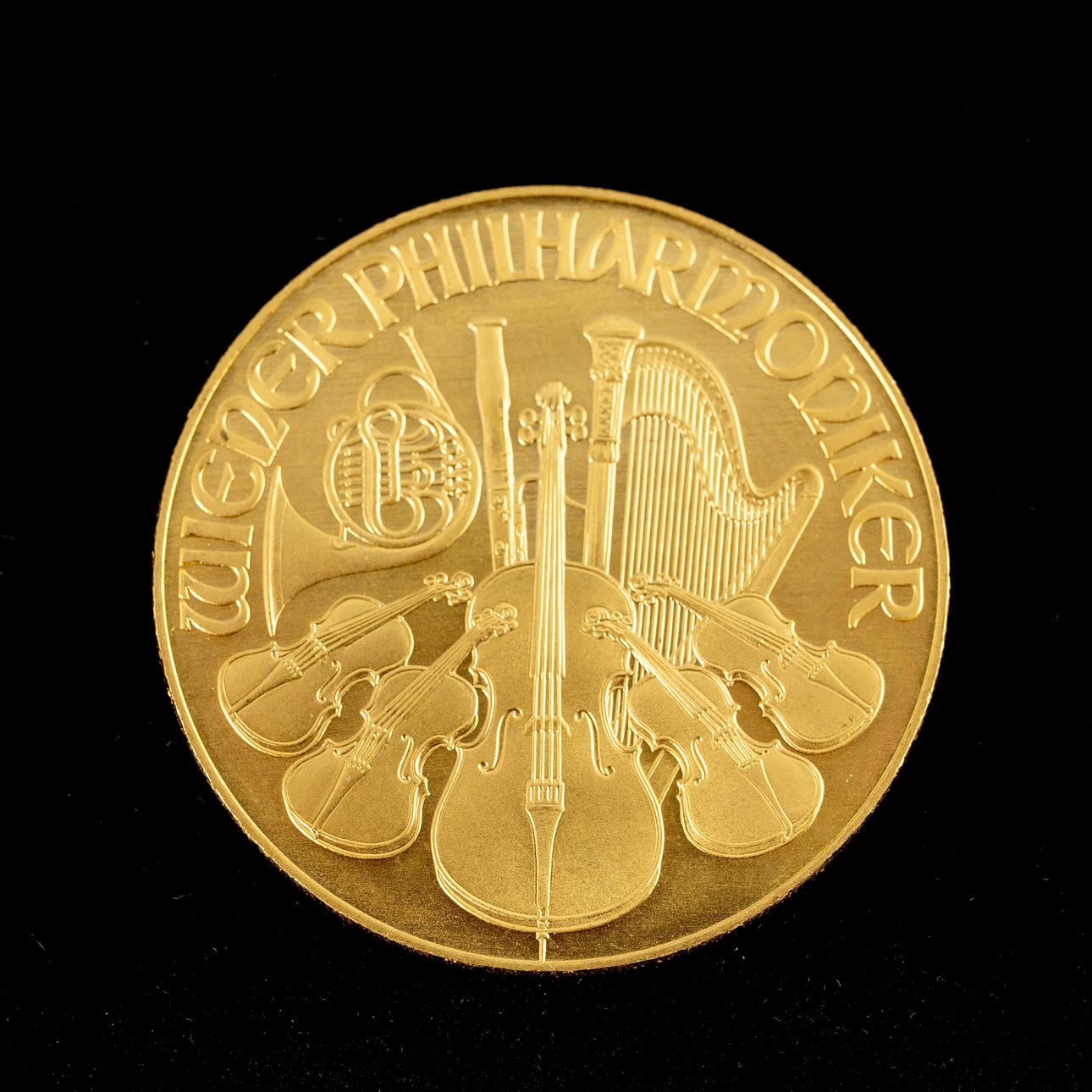 Moneda Filarmónica de Viena de 1 onza de oro.