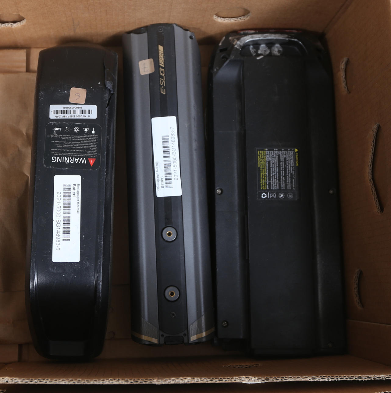 BATTERIER TIL EL-CYKLER/ELSCOOTER, 3 stk.