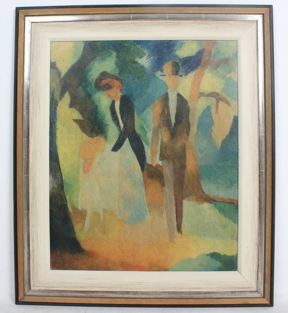 AUGUST MACKE. Nach. 'Leute am Blauen See', Druck.