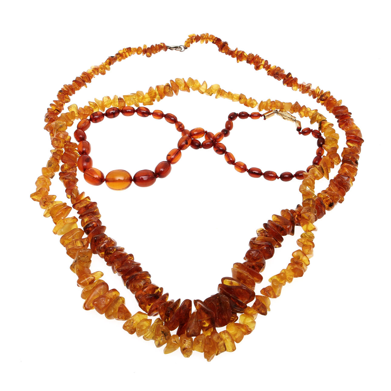 COLLIER, 3 st, bärnsten.