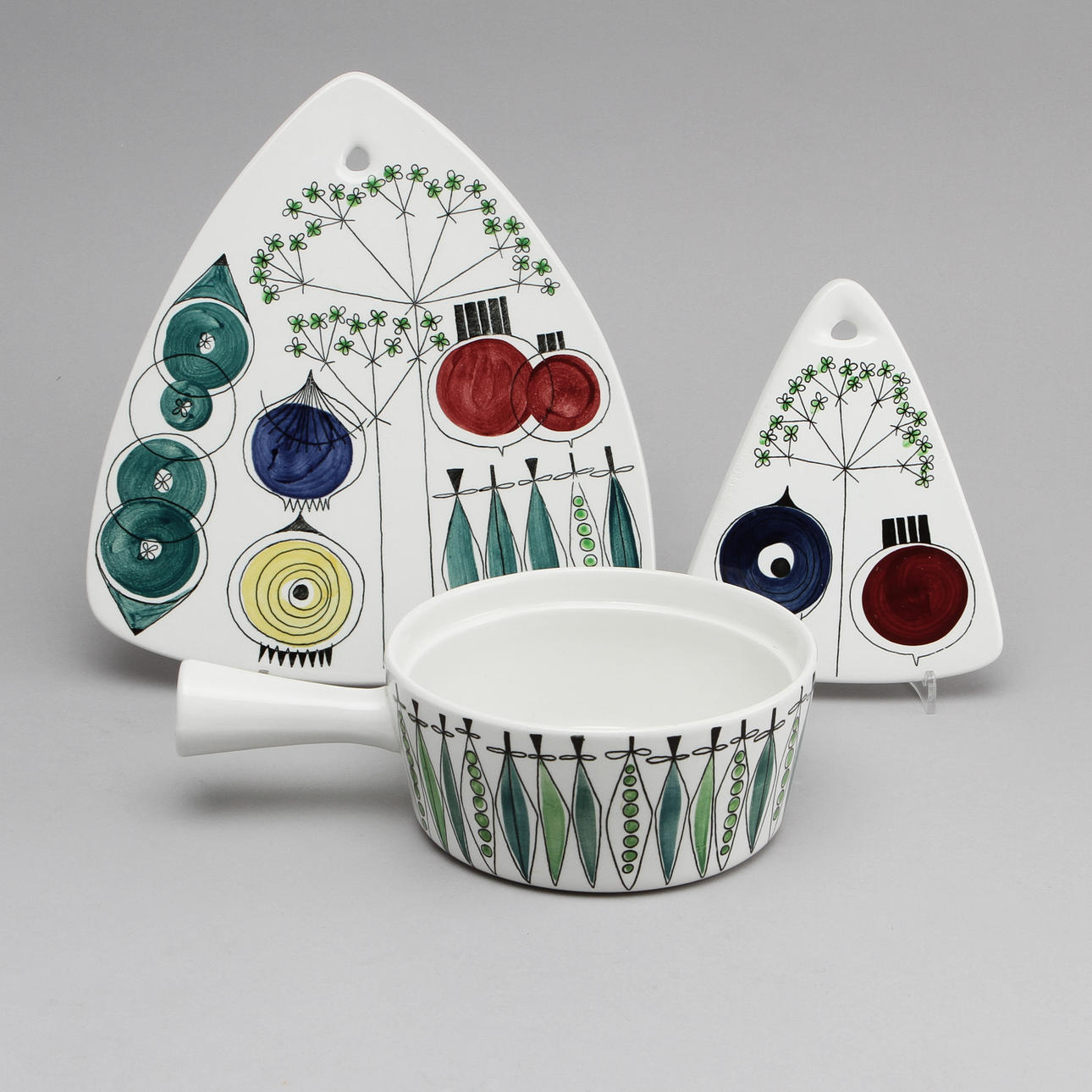 PORSLIN, 3 delar, "Picknick", Marianne Westman, Rörstrand.