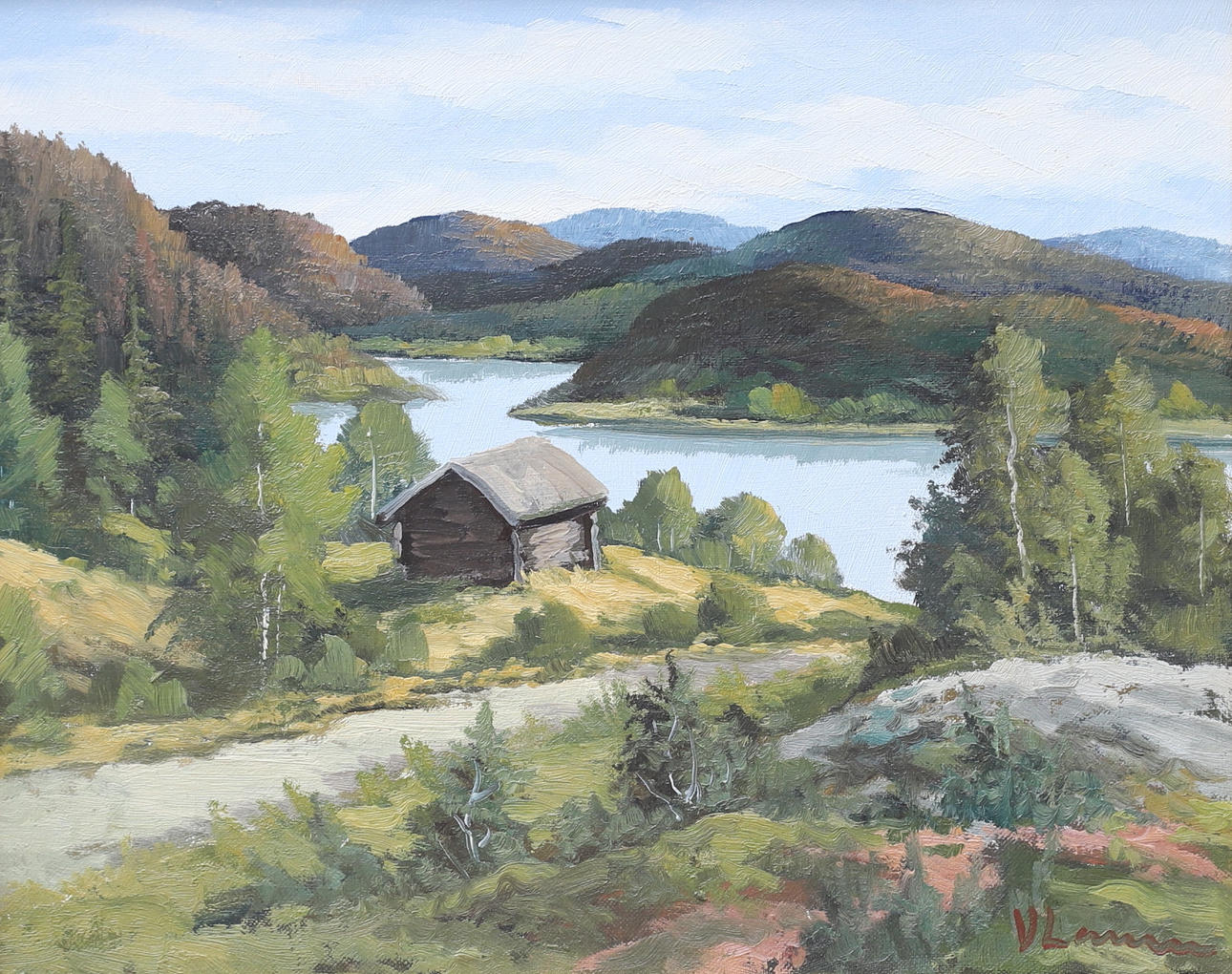 VIKTOR LARSSON. Oil on canvas, signed.