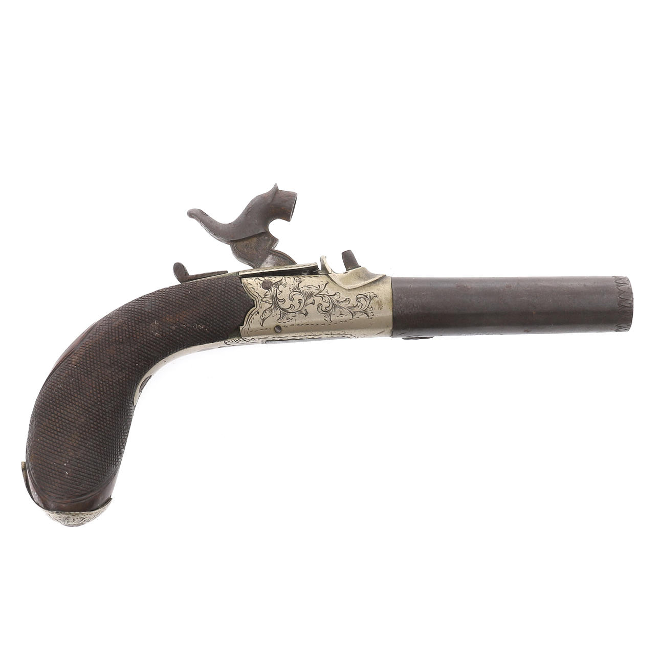 A BIRMINGHAM PERCUSSION PISTOL, CIRCA 1850.