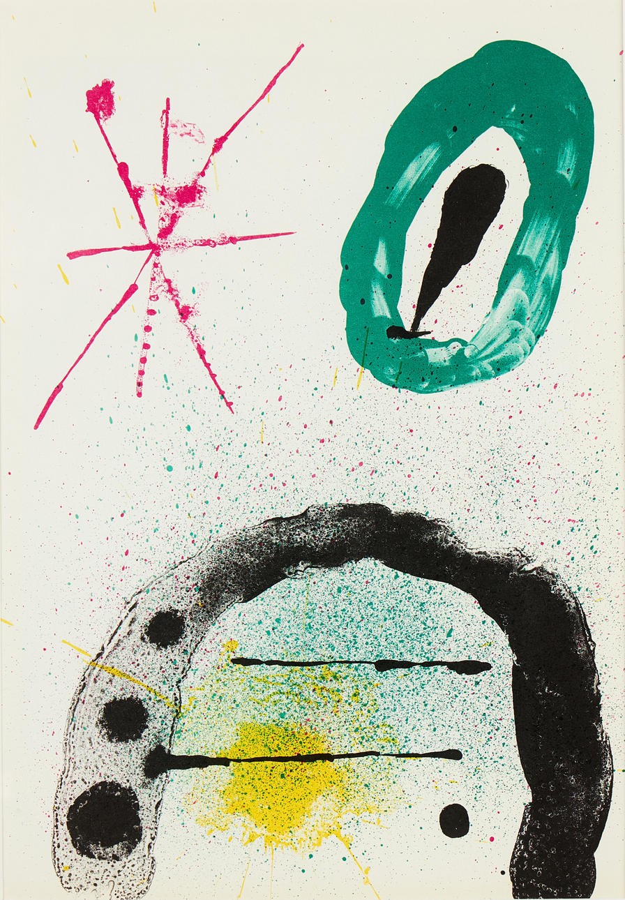 JOAN MIRÓ, color lithograph from 1963, from DLM no. 139-140.