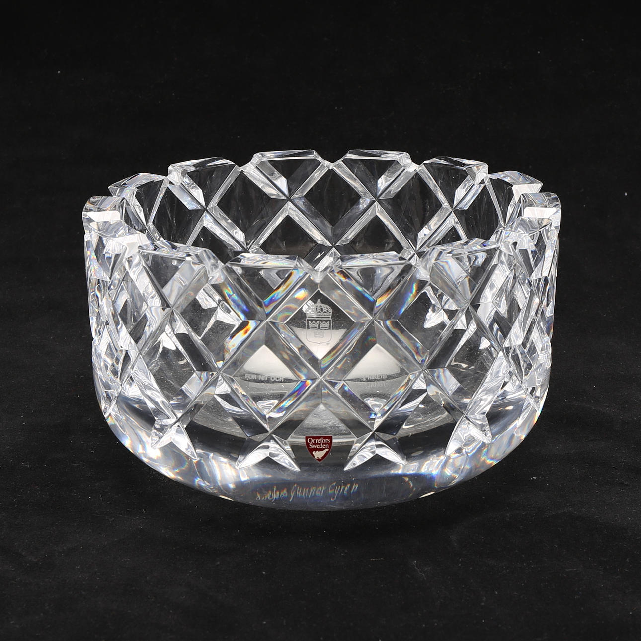 SKÅL, kristall, "Sofiero", Gunnar Cyrén, Orrefors, signerad.