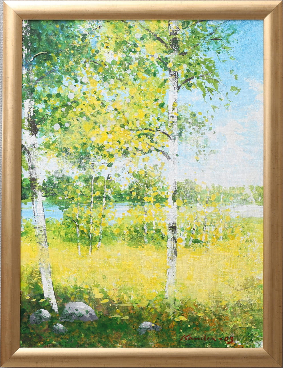 LEIF KANDER. "Sommar i Gullaskruv". Olja på duk, signerad Kander och daterad -03.