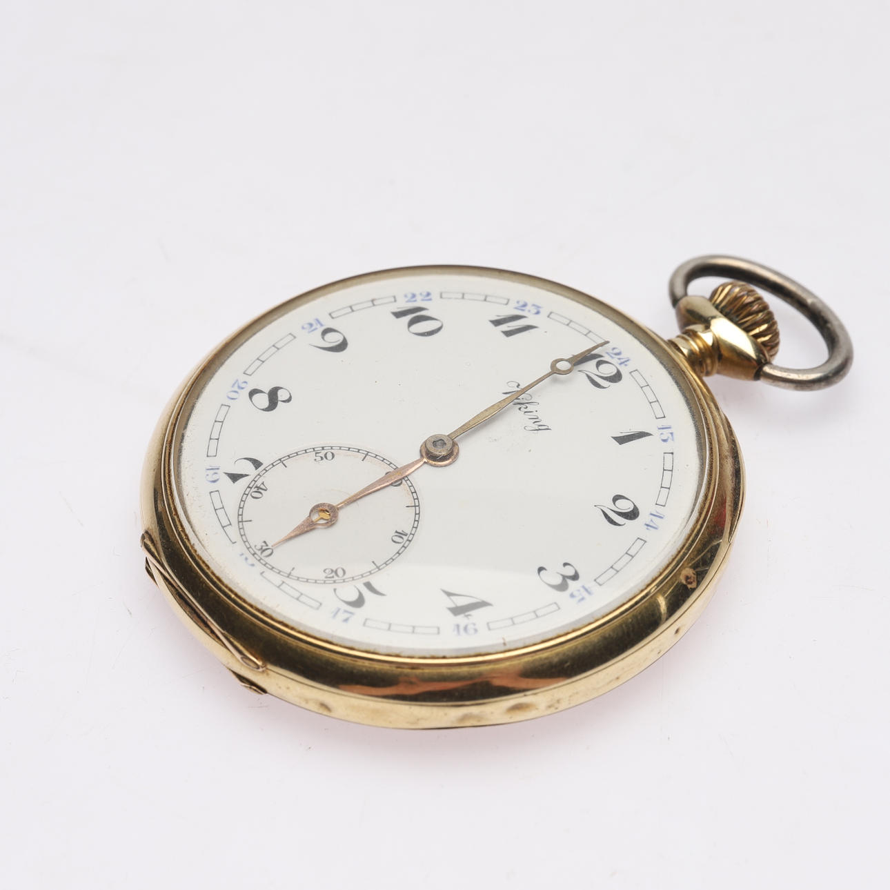 POCKET WATCH, 14K gold, Viking.