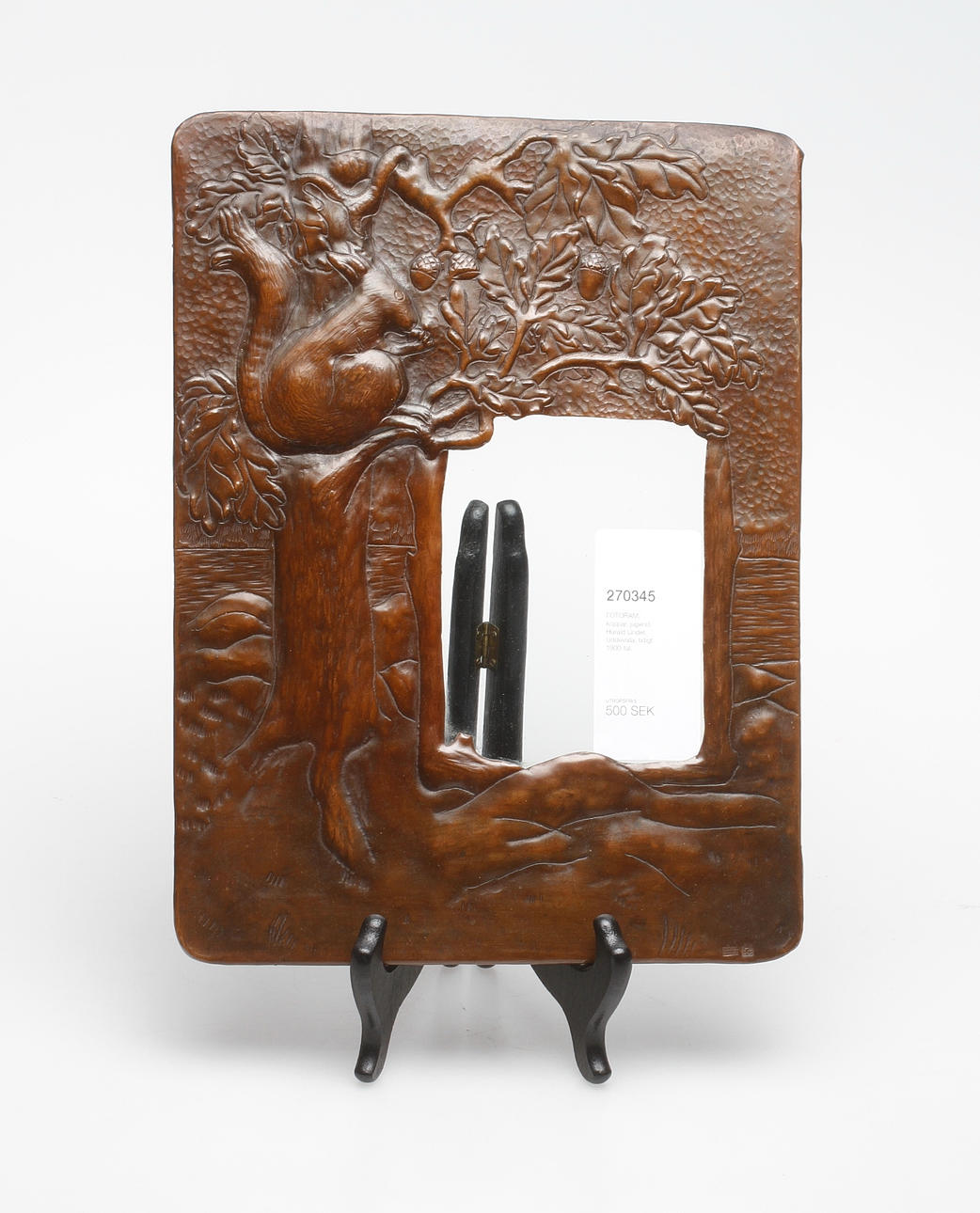 FOTORAM, koppar, jugend, Harald Linder, Uddevalla, tidigt 1900-tal.