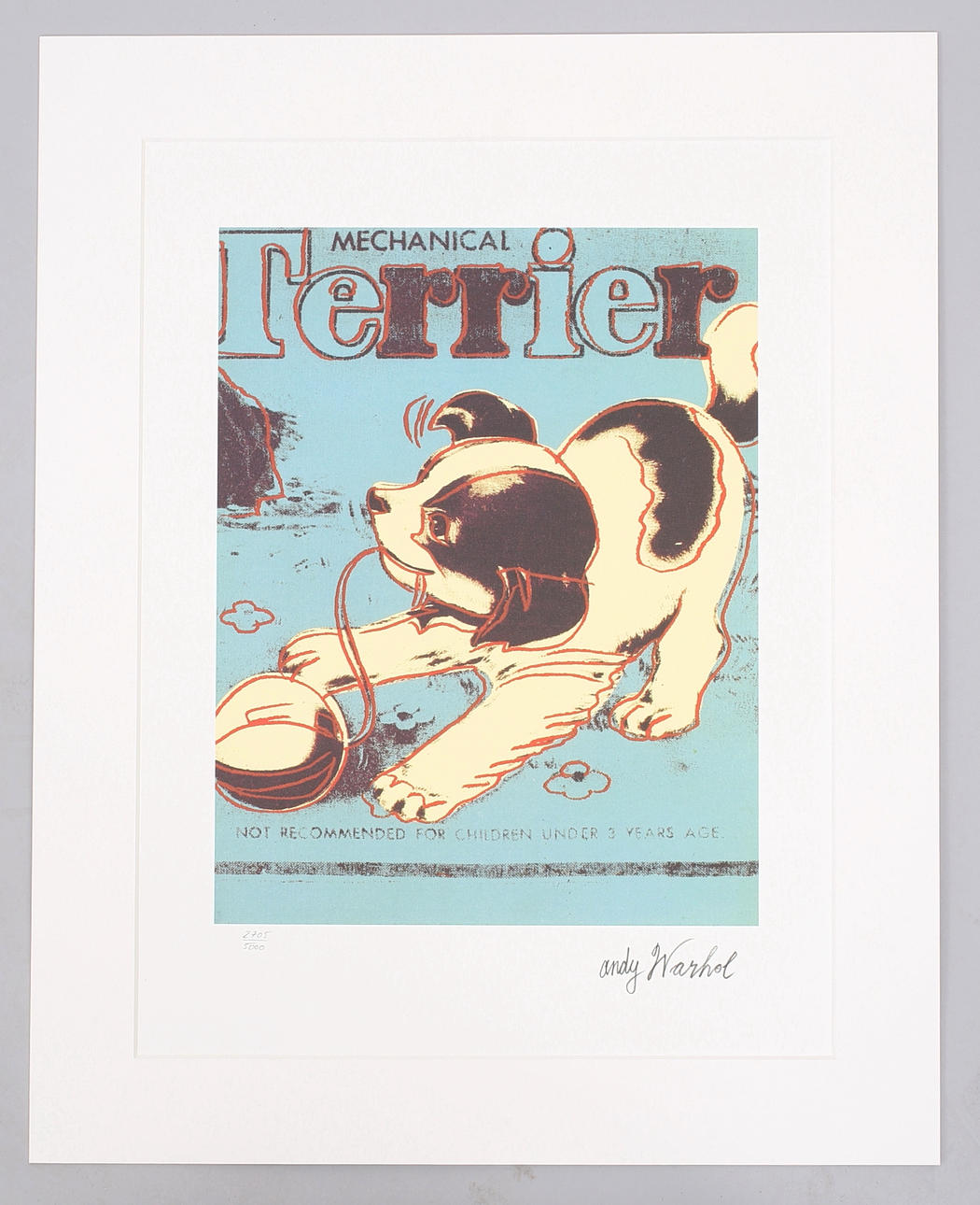 ANDY WARHOL (1928-1987). EFTER. MEKANISK TERRIER.