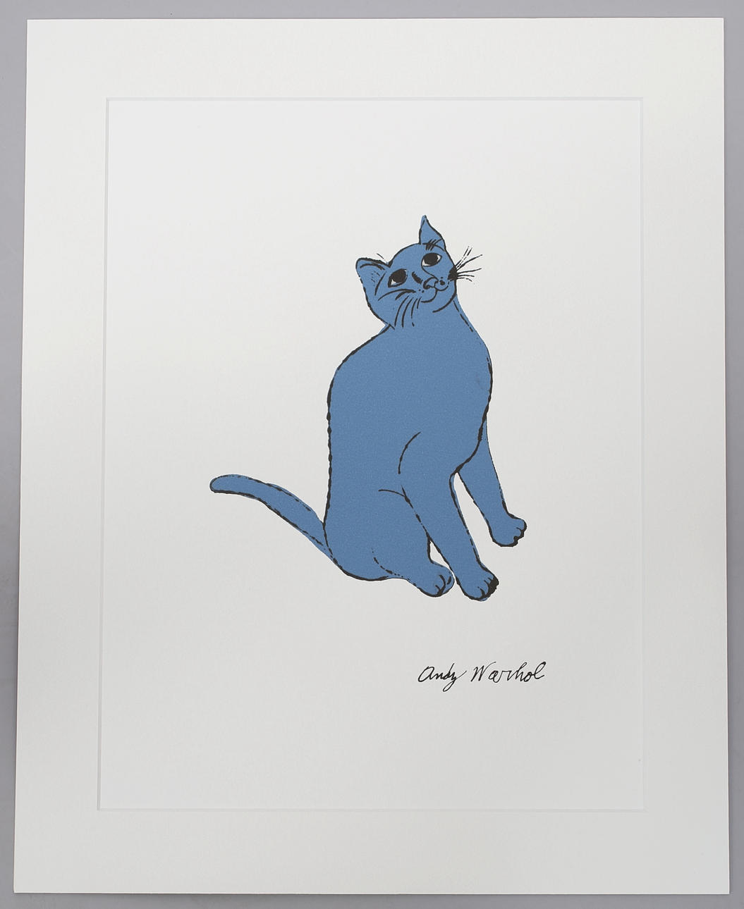 ANDY WARHOL (1928-1987). EFTER. BLÅ PUSSICAT.