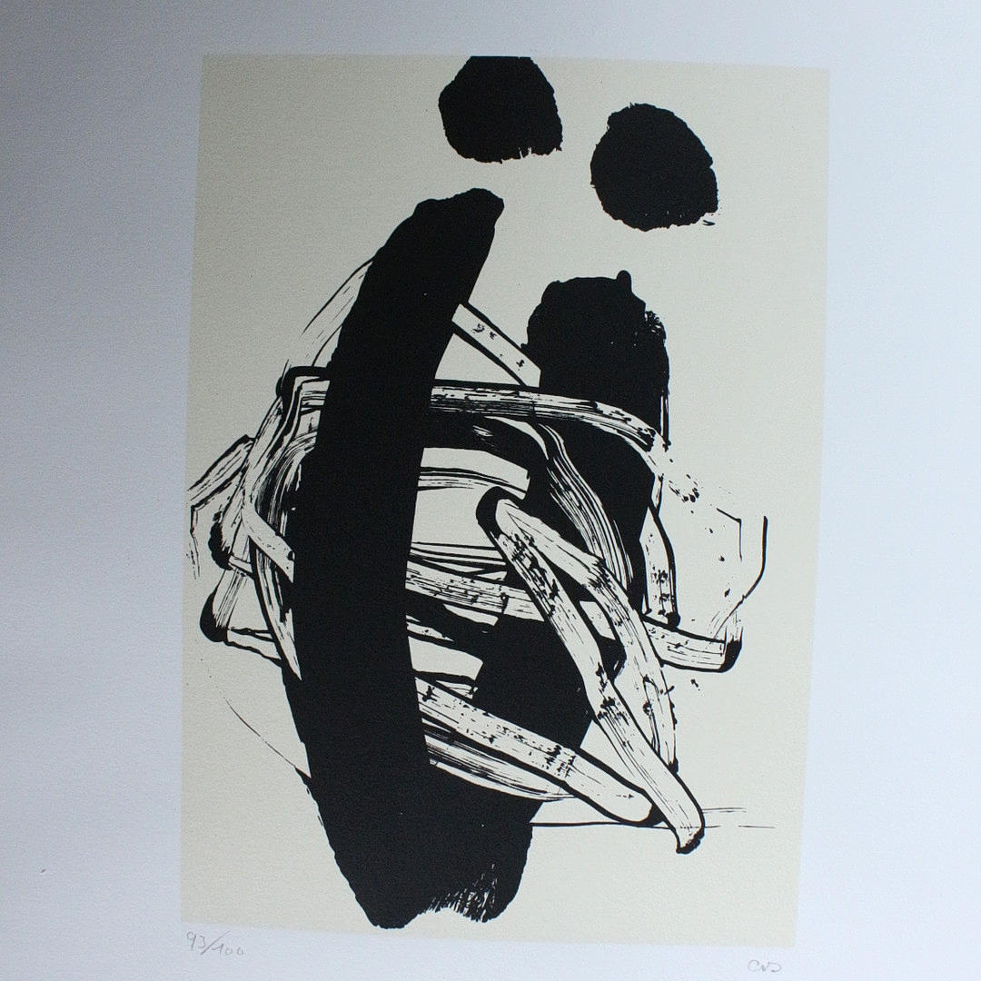 Unknown artist. 'Lovers', lithography, Ed. 93/100, signed.